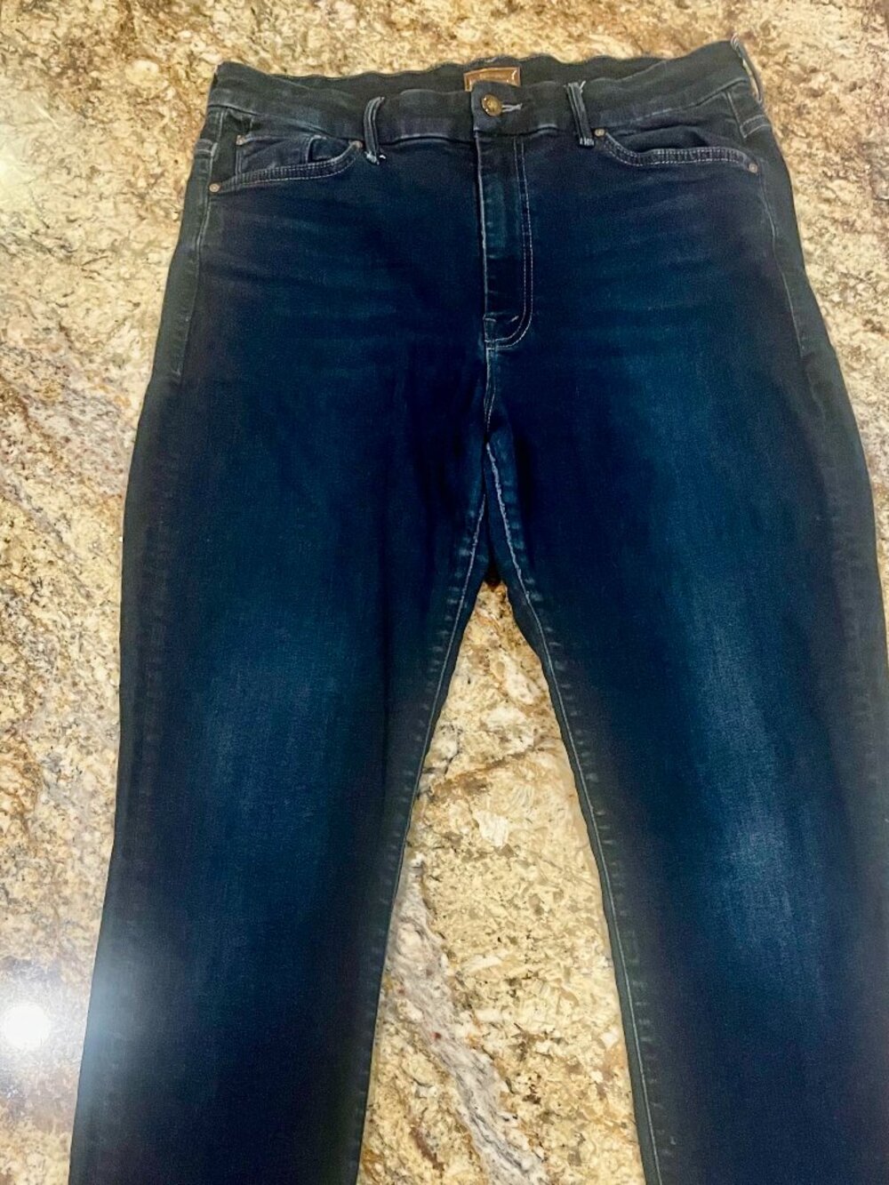 MOTHER HIgh Waisted "Looker" Dark Blue Straight Leg Denim Jeans size 32